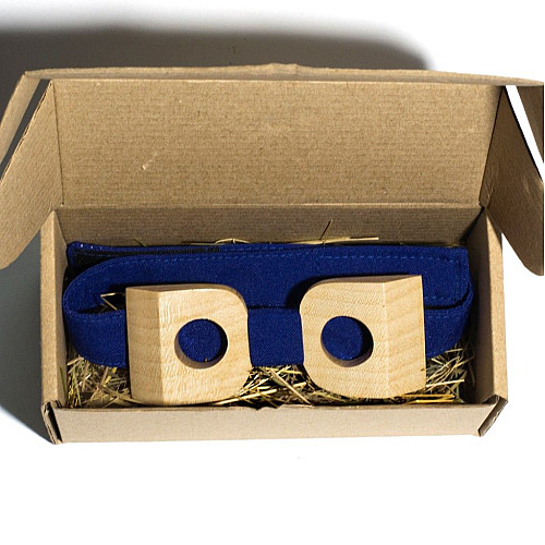 Деревянная галстук бабочка Gofin объемная с отворами GBDH-8036