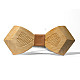 Деревянная галстук бабочка Gofin объемная с гравировкой ромбики GBDH-8038