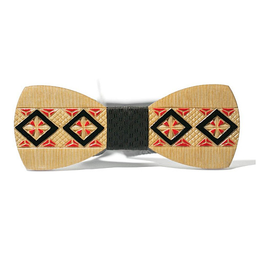 Деревянная галстук бабочка Gofin с узором вышивка GBDH-8039