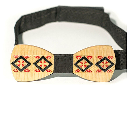 Деревянная галстук бабочка Gofin с узором вышивка GBDH-8039