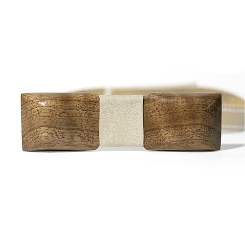 Дерев'яний краватка метелик Gofin темний прямокутний GBDH-8045