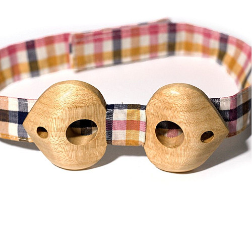 Деревянная галстук бабочка Gofin купол с отворами GBDH-8046