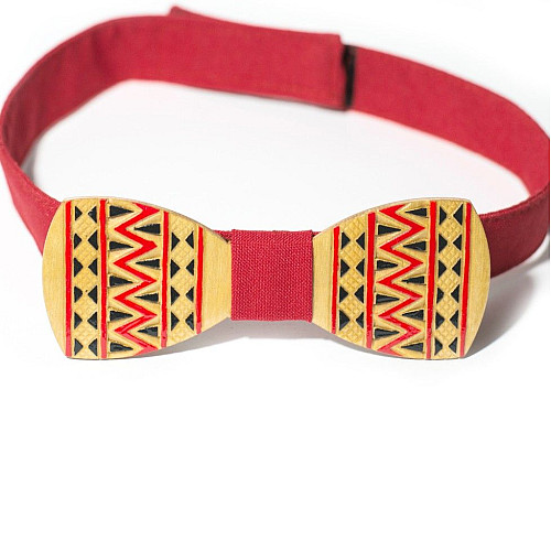 Деревянная галстук бабочка Gofin патриотическая GBDH-8048