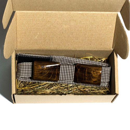 Деревянная бабочка Gofin прямоугольная GBDH-8051