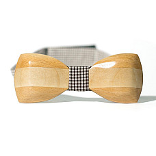 Дерев'яний краватка метелик Gofin об’ємний з смужкою GBDH-8052