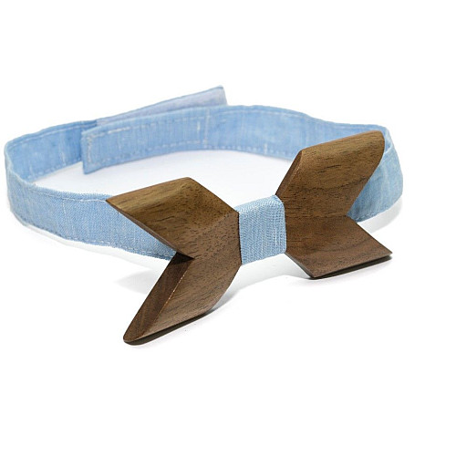 Деревянная галстук бабочка Gofin Х темная GBDH-8070