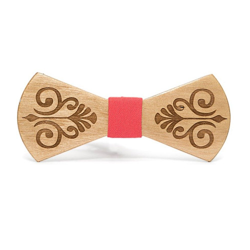Дерев'яна краватка метелик Gofin з візерунком GBDH-8077
