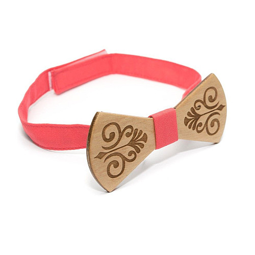 Дерев'яна краватка метелик Gofin з візерунком GBDH-8077