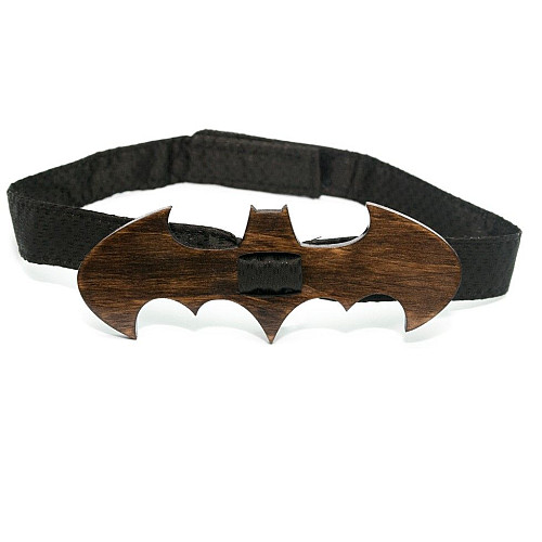 Деревянная галстук бабочка Gofin Бэтмен темный GBDH-8078