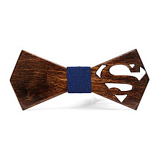 Темная деревянная галстук бабочка Gofin Супермен GBDH-8088