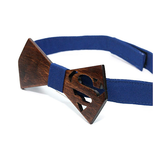 Темная деревянная галстук бабочка Gofin Супермен GBDH-8088