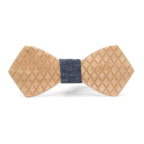 Деревянная галстук бабочка Gofin в ромбики GBDH-8089