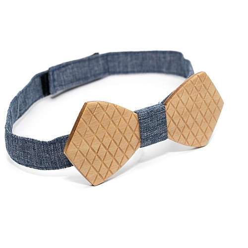 Деревянная галстук бабочка Gofin в ромбики GBDH-8089