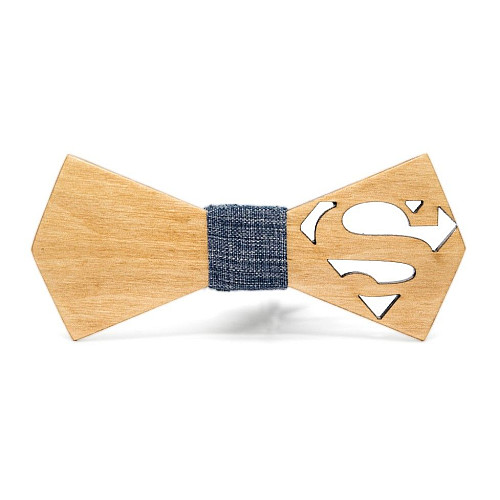 Дерев'яна краватка метелик Gofin Супермен GBDH-8090