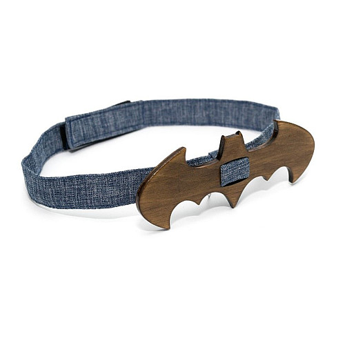 Деревянная галстук бабочка Gofin темная Бэтмен GBDH-8092