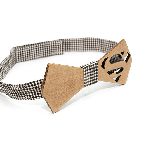 Дерев'яний метелик Gofin краватка Супермен GBDH-8097