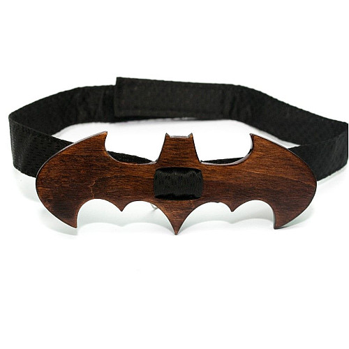 Деревянная бабочка Gofin Бэтмен темная GBDH-8098