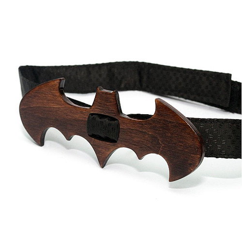 Деревянная бабочка Gofin Бэтмен темная GBDH-8098