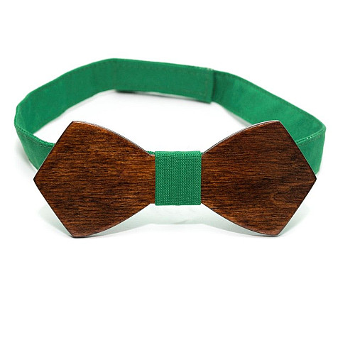 Деревянная галстук бабочка Gofin обычная темная GBDH-8105