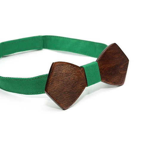 Деревянная галстук бабочка Gofin обычная темная GBDH-8105