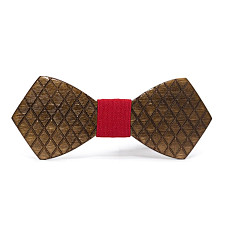 Дерев'яний метелик Gofin в ромбіки темний GBDH-8106