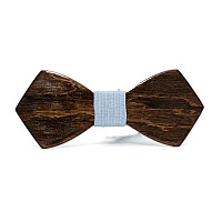 Деревянная галстук бабочка Gofin темная обычная GBDH-8109