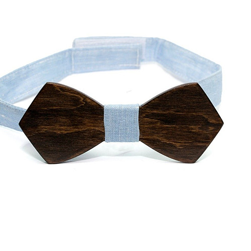 Деревянная галстук бабочка Gofin темная обычная GBDH-8109