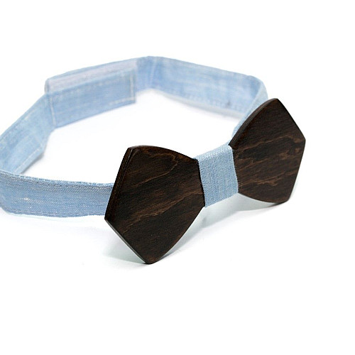 Деревянная галстук бабочка Gofin темная обычная GBDH-8109