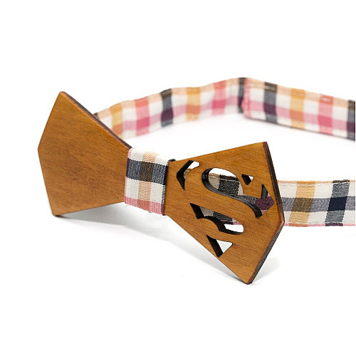 Краватка метелик Gofin дерев'яний Супермен GBDH-8111
