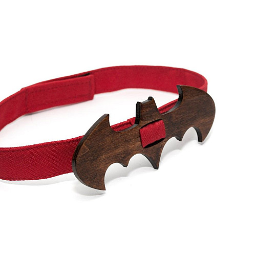 Дерев'яна краватка метелик Gofin в виді Бетмена темний GBDH-8115
