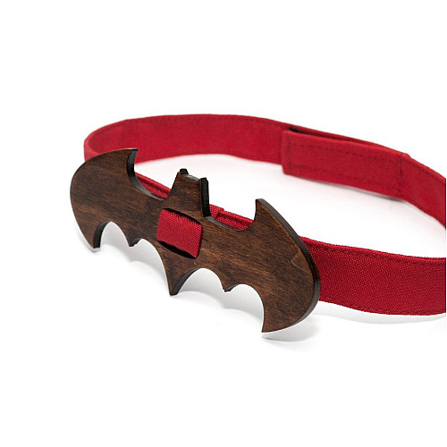 Дерев'яна краватка метелик Gofin в виді Бетмена темний GBDH-8115