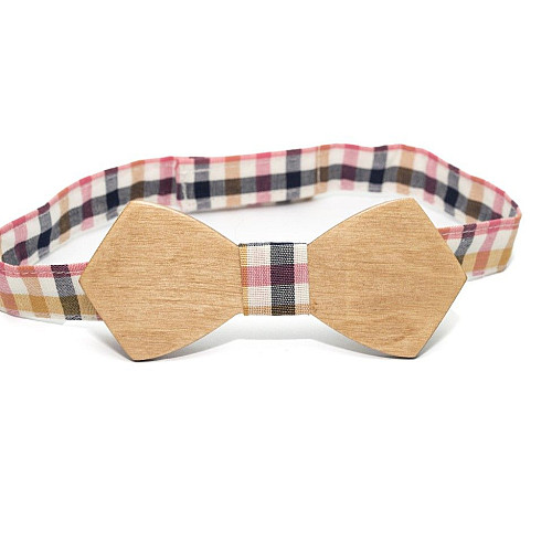 Деревянная галстук бабочка Gofin плоская GBDH-8118