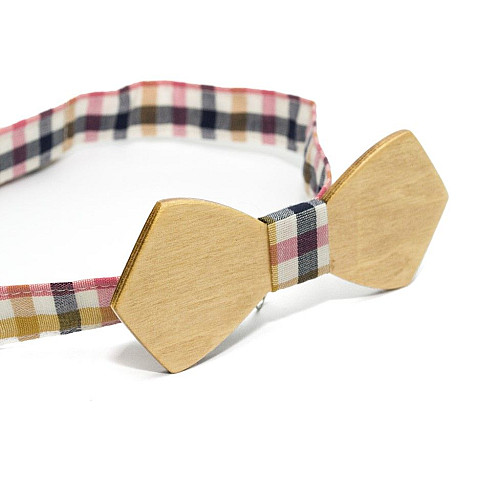 Деревянная галстук бабочка Gofin плоская GBDH-8118