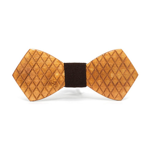 Деревянная бабочка Gofin с ромбиками GBDH-8121