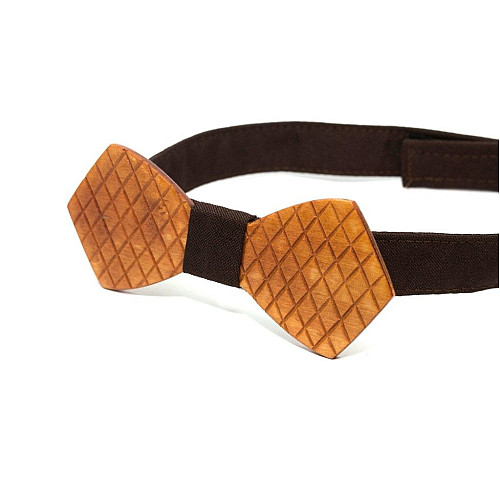 Деревянная бабочка Gofin с ромбиками GBDH-8121