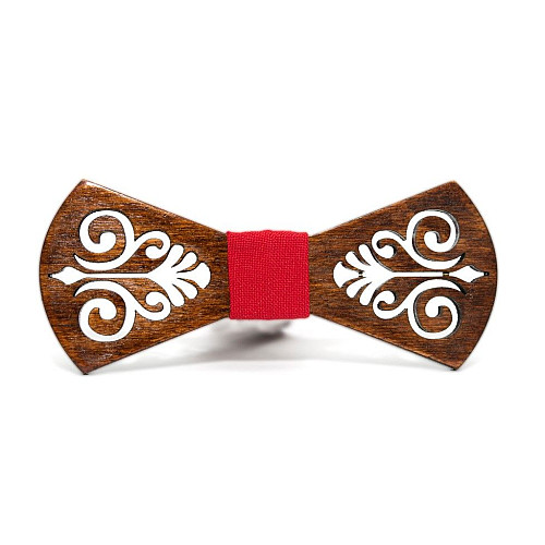 Темная деревянная галстук бабочка Gofin с вырезом узора GBDH-8122