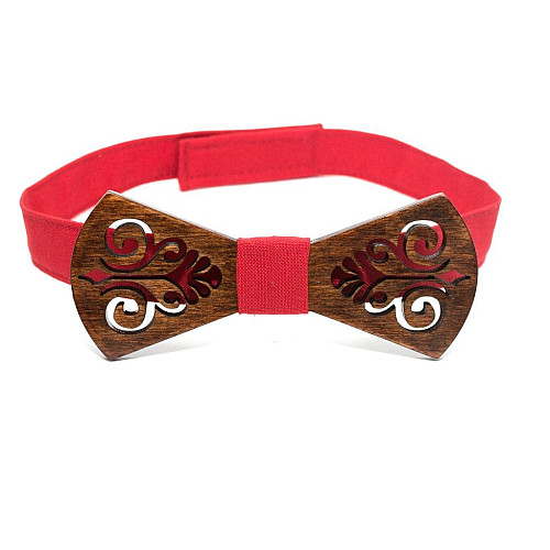 Темная деревянная галстук бабочка Gofin с вырезом узора GBDH-8122