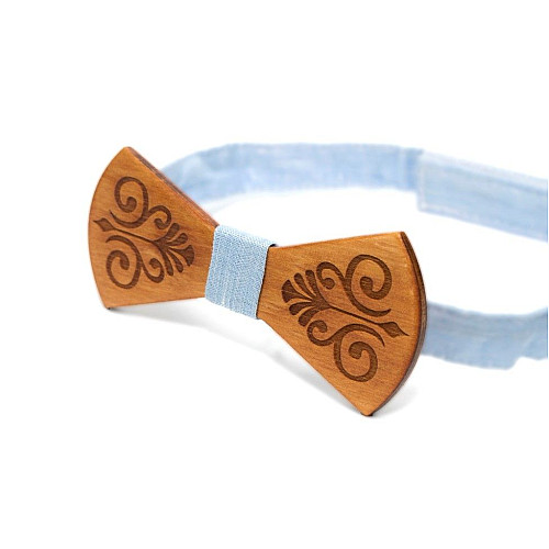 Деревянная галстук бабочка Gofin с гравировкой GBDH-8125