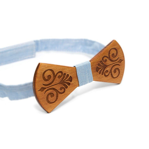 Деревянная галстук бабочка Gofin с гравировкой GBDH-8125