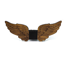 Деревянная галстук бабочка Gofin крылья темная GBDH-8127