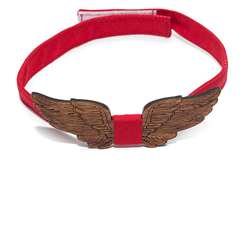 Темная деревянная галстук бабочка Gofin крылья GBDH-8130