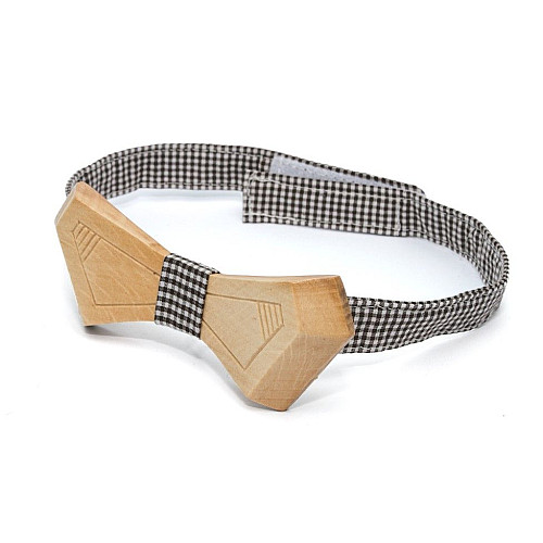 Деревянная галстук бабочка Gofin необычная светлая GBDH-8142