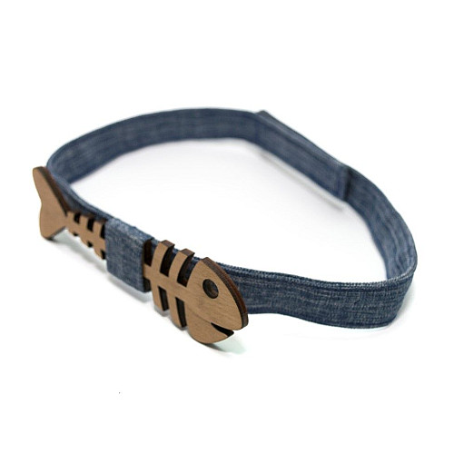 Дерев'яний краватка метелик Gofin риба скелет GBDH-8149