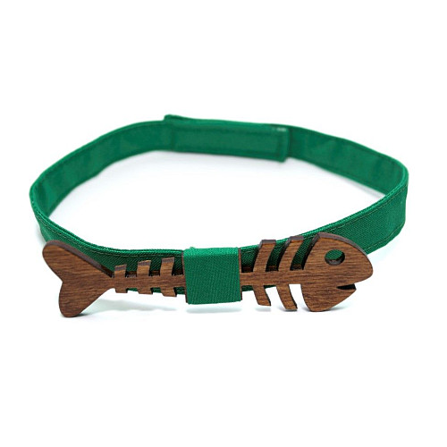 Дерев'яний краватка метелик Gofin риба скелет темний GBDH-8153