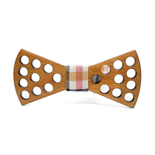 Деревянная галстук бабочка Gofin с отворами GBDH-8156