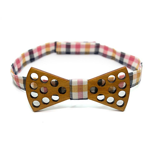 Деревянная галстук бабочка Gofin с отворами GBDH-8156