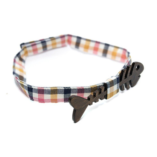 Деревянная бабочка Gofin рыба скелет темная GBDH-8158