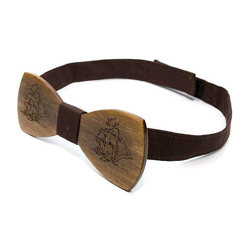 Деревянная галстук бабочка Gofin корабль GBDH-8177