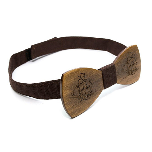 Деревянная галстук бабочка Gofin корабль GBDH-8177