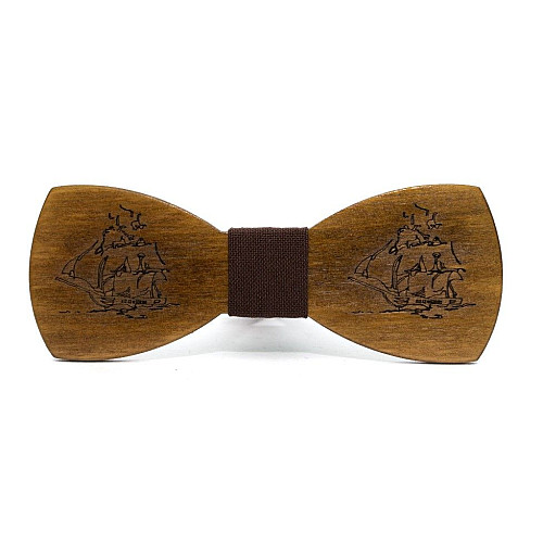 Деревянная галстук бабочка Gofin корабль GBDH-8177